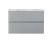 800mm Wall Hung 2-Drawer Vanity Unit & Laminate Worktop - Hudson Reed URB206LBG Satin Grey, Grey colour ,image 1
