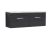 1200mm Wall Hung 2-Drawer Unit & Laminate Worktop - Nuie ATH040LBG2 Black, Black colour ,image 1