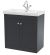 800mm Floor Standing 2-Door Vanity & Basin 1TH - Nuie CLC1426A Black, Black colour ,image 1