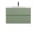 800mm Wall Hung 2 Drawer Unit & Basin 2 - Hudson Reed URB806B Green, Green colour ,image 1