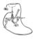 Deck Mounted Bath Shower Mixer - Hudson Reed BC304DL Chrome, Chrome & White colour ,image 1
