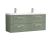1200mm Wall Hung 4 Drawer Vanity & Double Basin - Nuie DPF893F Green, Green colour ,image 1