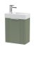 400mm Wall Hung Cabinet & Basin - Nuie FLT890 Green, Green colour ,image 1