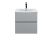 500mm Wall Hung 2 Drawer Vanity Unit & Basin 4 - Hudson Reed URB202G Satin Grey, Grey colour ,image 1