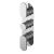 Triple Thermostatic Valve With Diverter - Nuie BINTR03 Chrome, Chrome colour ,image 1