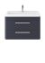 Wall Hung 800mm Cabinet & Ceramic Basin - Hudson Reed SOL304A Indigo Blue, Blue colour ,image 1