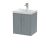 500mm Wall Hung 2 Door Vanity & Basin 3 - Hudson Reed JNU2321D Grey, Grey colour ,image 1