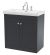 800mm Floor Standing 2-Door Vanity & Basin 3TH - Nuie CLC1426B Black, Black colour ,image 1