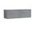 1200mm Wall Hung 2 Drawer Vanity & Worktop - Nuie DPF294W2 Grey, Grey colour ,image 1