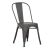 Tolix Style 850 x 450 Metal Garden Chair - Gun Metal