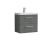 600mm Wall Hung 2 Drawer Vanity & Basin 1 - Nuie ARN524A Grey, Grey colour ,image 1