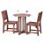 Melton Wooden Mid round table with 2 side chairs - 2 Seat Bistro Set