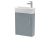 440mm Wall Hung 1 Door Unit & 1TH Basin LH - Hudson Reed JNU2361L Grey, Grey colour ,image 1