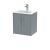 500mm Wall Hung 2 Door Vanity & Basin 2 - Hudson Reed JNU2321B Grey, Grey colour ,image 1
