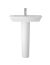 550mm Basin & Pedestal - Hudson Reed CCL002 White, White colour ,image 1
