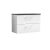 800mm Wall Hung 2 Drawer Vanity & Laminate Top - Nuie ARN126LSB White, White colour ,image 1