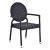 Ascot 880  x  590 Classic Round Back Rattan Arm Chair - Black