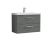 800mm Wall Hung 2 Drawer Vanity & Basin 1 - Nuie ARN526A Grey, Grey colour ,image 1