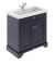 800mm 2-Door Vanity & Classic Basin 1TH - Hudson Reed LOF306 Blue, Blue colour ,image 1