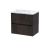 600 Wall Hung 2-Drawer Unit & Laminate Worktop - Nuie HAV2604LCM Brown
