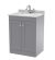 600mm Floor Standing 2 Door Vanity & Marble Top 1TH - Nuie CLC225GR1 Grey, Grey colour ,image 1