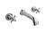 Wall Mounted Bath Spout & Stop Taps - Hudson Reed BC309DX Chrome, Chrome & White colour ,image 1