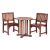 Melton Wooden Mid round table with 2 Arm chairs - 2 Seat Bistro Set