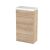 500mm Compact WC Unit & Polymarble Top - Hudson Reed CBI3004 Oak, Oak colour ,image 1