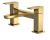 Deck Mounted Bath Filler - Nuie WIN803 Brushed Brass, Brass colour ,image 1