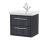 600mm Wall Hung 2-Drawer Vanity with Basin - 1 Tap Hole - Hudson Reed LIL2224A Grey, Grey colour ,image 1
