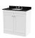 800mm Floor Standing 2 Door Vanity & Marble Top 3TH - Nuie CLC126BR3 White, White colour ,image 1