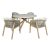 Martinique 4 Seat Round Dining Set With Concrete Top - 135cm Table ,image 1