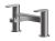 Deck Mounted Bath Filler - Nuie BIN703 Brushed Pewter