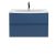 800mm Wall Hung 2 Drawer Vanity Unit & Basin 4 - Hudson Reed URB306G Satin Blue, Blue colour ,image 1