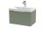 600mm Wall Hung Single Drawer Vanity & Basin 3 - Hudson Reed DFF894D Green, Green colour ,image 1