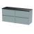 1200mm Wall Hung 4-Drawer Unit & Laminate Worktop - Nuie HAV2304LSB2 Grey, Grey colour ,image 1