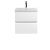 500mm Wall Hung 2-Drawer Vanity Unit & Basin 3 - Hudson Reed URB102D Satin White, White colour ,image 1