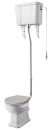 Comfort Height High Level WC & Flush Pipe - Hudson Reed CCR035 Gloss White, White colour ,image 1