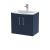 600mm Wall Hung 2-Door Vanity & Basin 4 - Hudson Reed JNU2923G Blue, Blue colour ,image 1
