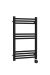 Round Straight Towel Radiator 800x500 - Hudson Reed MTY459 Black, Black colour ,image 1