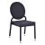 Ascot 880  x  590 Classic Round Back Rattan Side Chair - Black