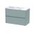 800 Wall Hung 2-Drawer Unit & Laminate Worktop - Nuie HAV2306LCM Grey, Grey colour ,image 1