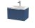 600mm Wall Hung Single Drawer Vanity & Basin 1 - Hudson Reed DFF394A Blue, Blue colour ,image 1
