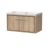 800mm Wall Hung Single Drawer Vanity with Basin - 0 Tap Hole - Hudson Reed LIL3025K Oak, Oak colour ,image 1