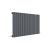 Horizontal Single Panel Radiator 600 x 992 - Hudson Reed HLA56 Anthracite, Anthracite colour ,image 1