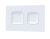 Square Dual Flush Push Button White - Hudson Reed XTY009PS1 White, White colour ,image 1
