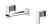 Wall Mounted 3 Tap Hole Basin Mixer - Nuie WIN317 Chrome, Chrome colour ,image 1