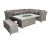 Paris 7Pc Deluxe Modular Rectangular Corner Dining Set, Grey colour ,image 1