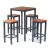 Dorset Bar Table and 4 Stool Set - Metal Garden Dining Sets 4 Seat