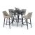 Regal 4 Seat Round Bar Set - Oatmeal, Neutrals colour ,image 1